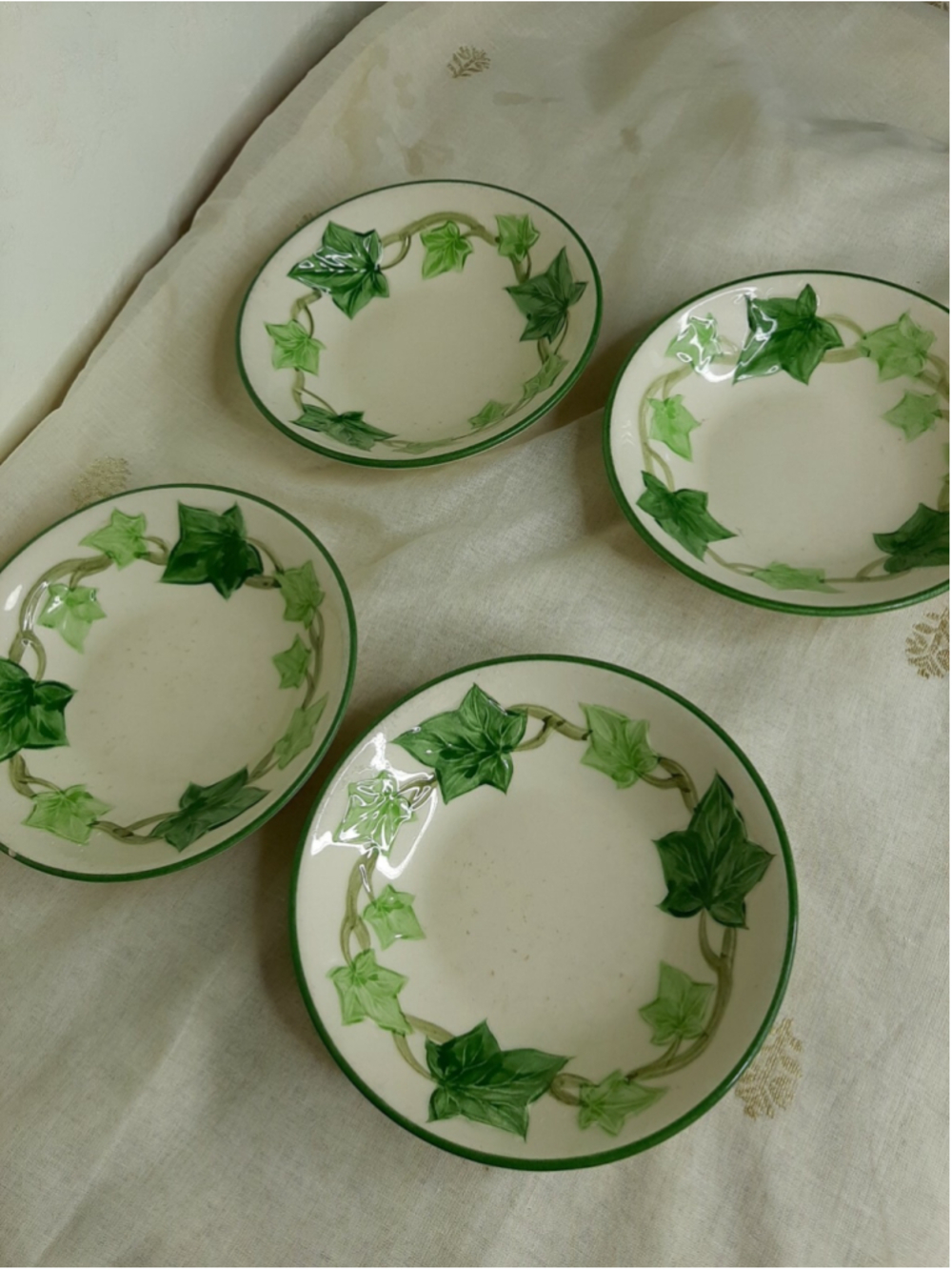 Set of 3 FRANCISCAN IVY Small bowls California USA Made Dishes 5.5" - MCM